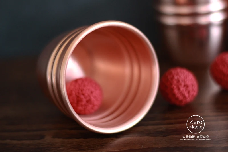 Супер профессиональная Латунь Три чашки и шары Волшебные трюки волшебник