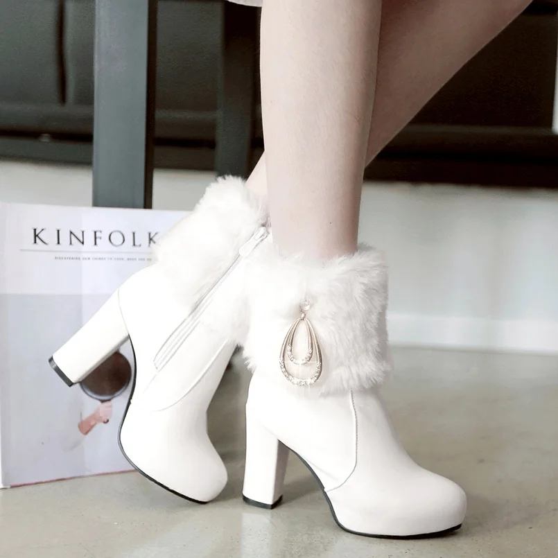 

Cresfimix/2018 женские модные ботинки из искусственной кожи высокого качества с искусственным мехом; Женские осенние ботинки для отдыха; Женские зимние теплые ботинки; a2319