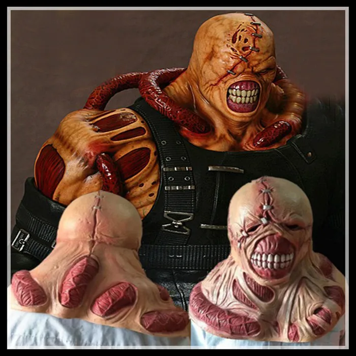 Бесплатная доставка Хэллоуин/Карнавал вечерние ужас скелет маска головы зомби