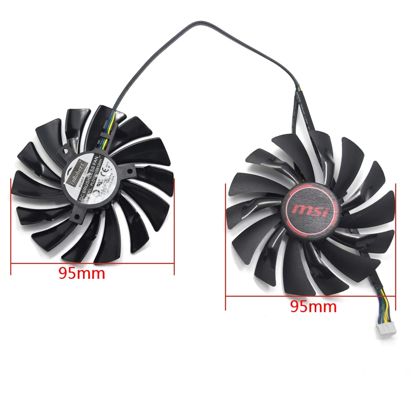 Новый Кулер 95 мм PLD10010S12HH 4PIN для MSI GTX 960 970 GAMING 950 1060 RX 470 X Graphic Card fan|Кулеры и системы