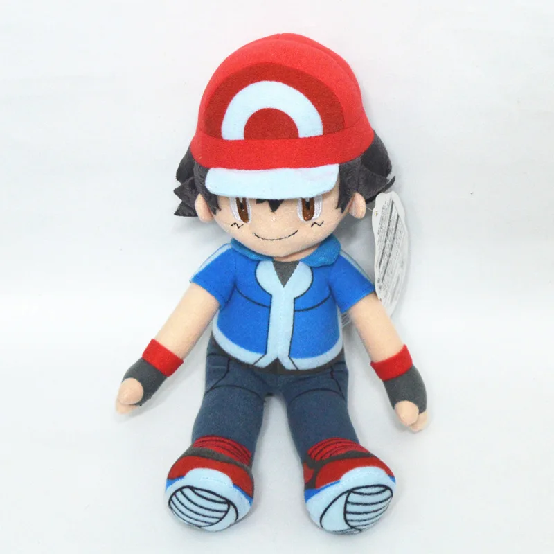 Anime Satoshi Ash Ketchum 30CM Plush Toys Cartoon Soft Stuffed Dolls Children Birthday Gift Free Shipping | Игрушки и хобби