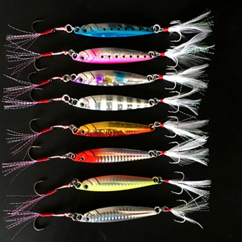 

Metal Jigging Lure 30g 24g Laser Jig Bait Sinking Sea Fishing Lure New Leurre Souple