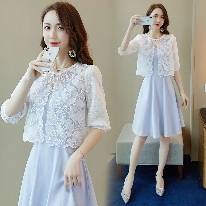 2019 Newest Hot Sale Half Sleeves High Quanlity Lace Custom Made Women Wraps Shrug Shawl Female Summer Elegant Outwear |