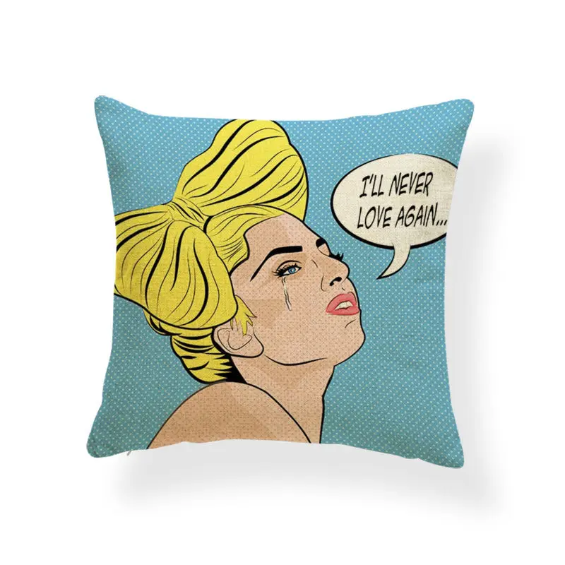 2 Marilyn Monroe Elizabeth Taylor Подушка с персонажем Джеймсом Marshall Подушка Cave подарок для дома слово Throw наволочки 45X45 см Мешковина - Цвет: 2