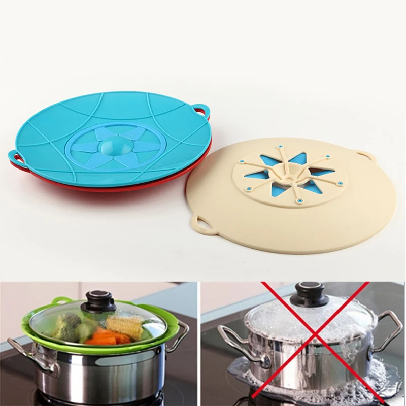 Силиконовая крышка всасывания чаша Силиконовые Anti переполнения Кухня заглушкой