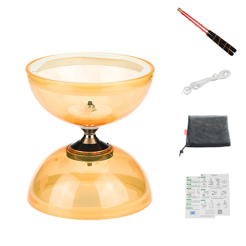 Подшипник diabolo игрушки профессиональный набор Diabolo упаковка с веревочной сумкой Китай - Цвет: L-Orange
