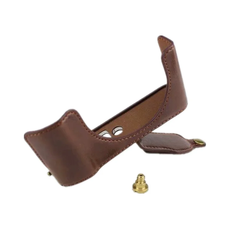 Черная/коричневая/кофейная Половина корпуса камеры кожаный чехол для Fuji Fujifilm XF10