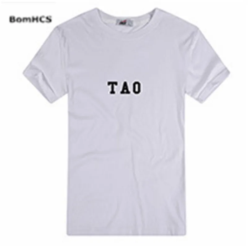 Футболка BomHCS Kpop EXO Z.TAO летняя хлопковая футболка унисекс с коротким рукавом топы