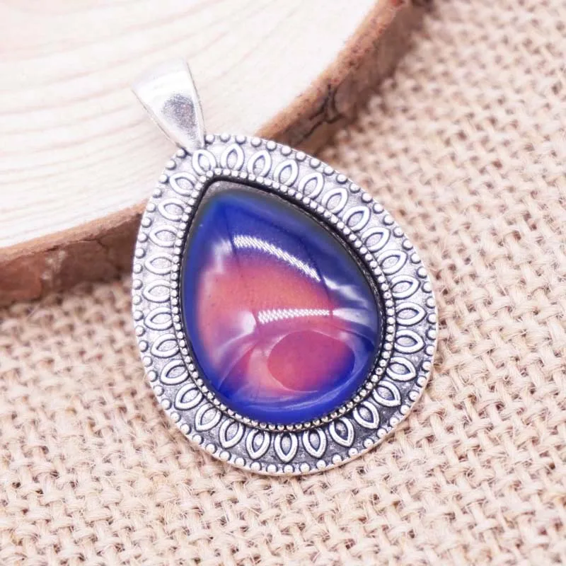 Новейшая подвеска в виде капли воды винтажная Подвеска из сплава изменение цвета