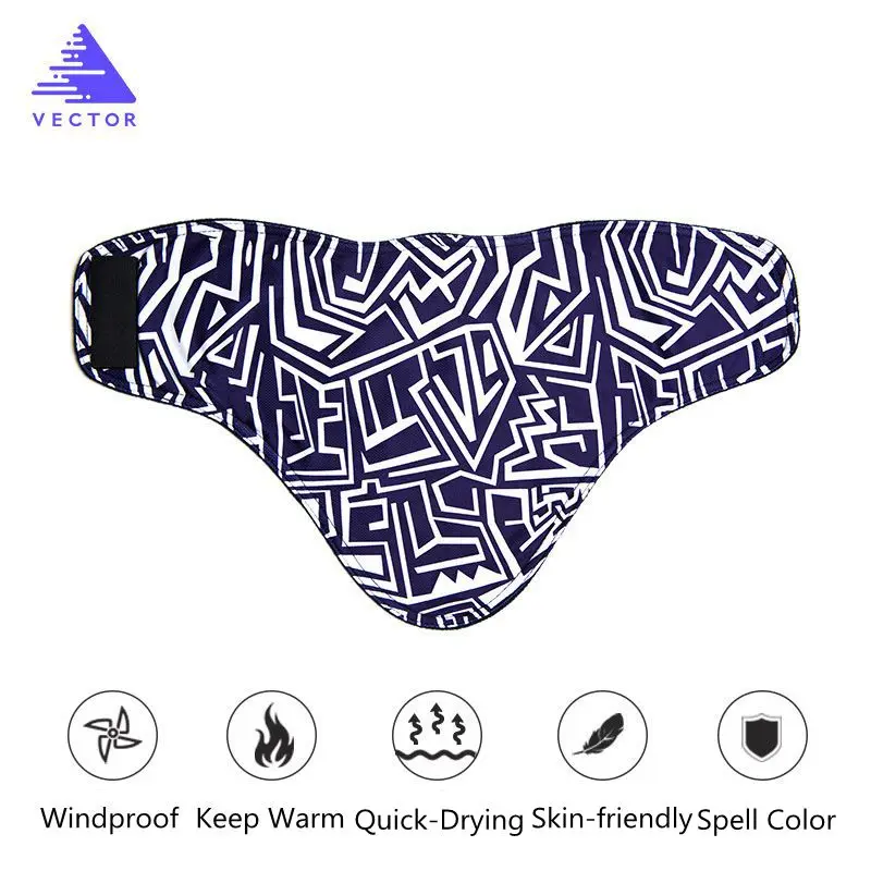 VECTOR Men Women Thermal Fleece Skiing Bibs Windproof Snowboard Warmer Face Mask Bike Triangular Scarf Mask|Лыжные нагрудники| |