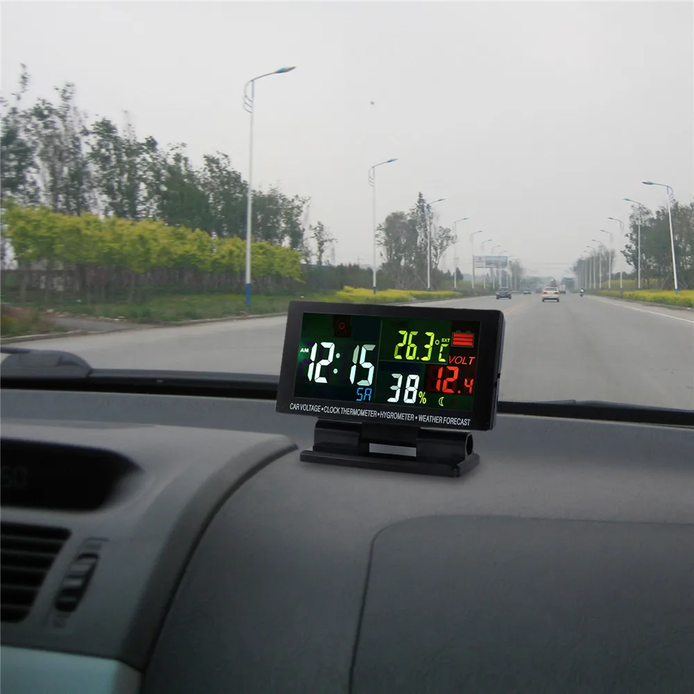 Proster LCD дисплей автомобильные часы термометр гигрометр Цифровой автомобильный