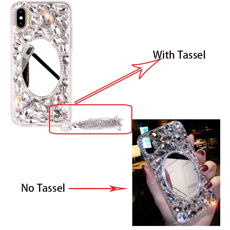 Роскошные 3D алмаз зеркало Bling принципиально для samsung Galaxy J4 J6 плюс J8 2018 J3 J7 J5 2017 J530 ЕС