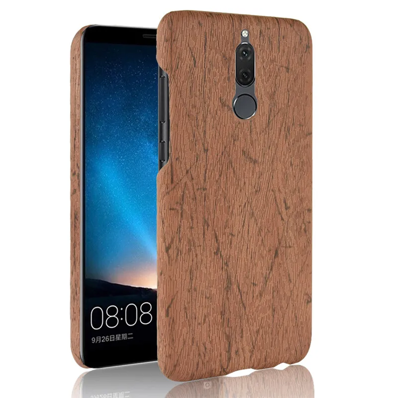 For Huawei Mate 10 Lite case Nova 2i phone Hard PU Leather Luxury Mate10 bag shell wood Back Cover |