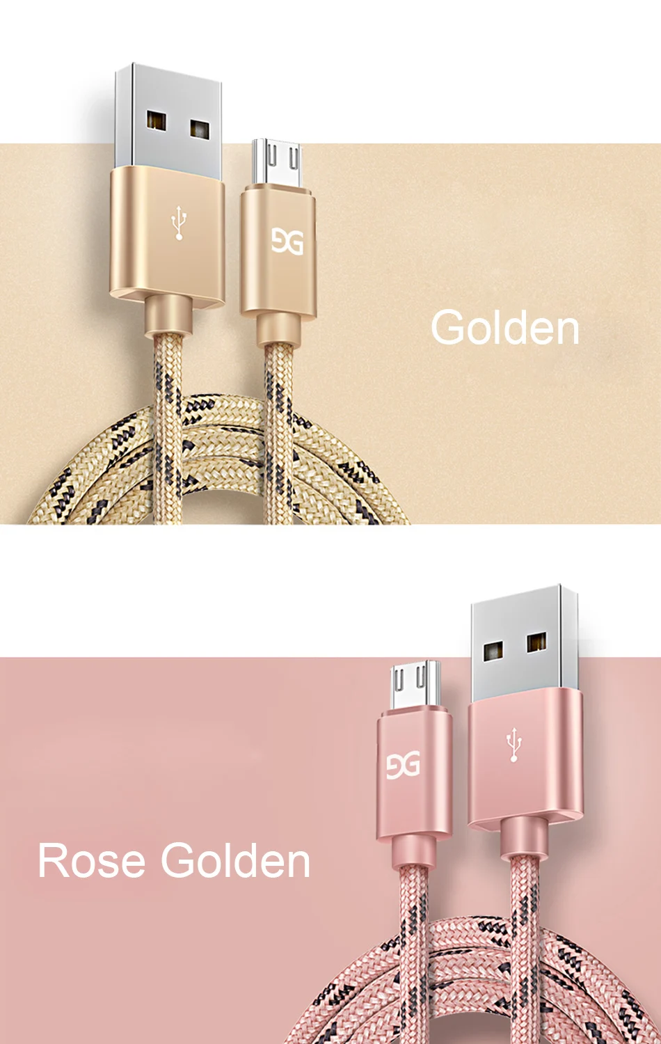 GUSGU нейлоновый Плетеный Micro usb type-C кабель для зарядки и синхронизации данных USB кабель 25 см/1 м/2 м для освещения iPhone 7 6 5S samsung galaxy