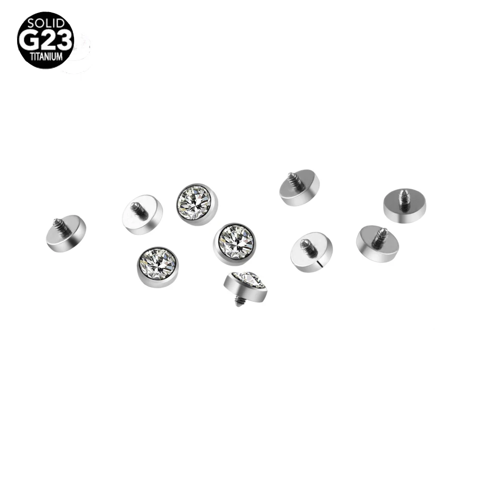 10 шт твердый G23 титановый микро кожный пирсинг Кожный Якорь верхний кожа дайвер
