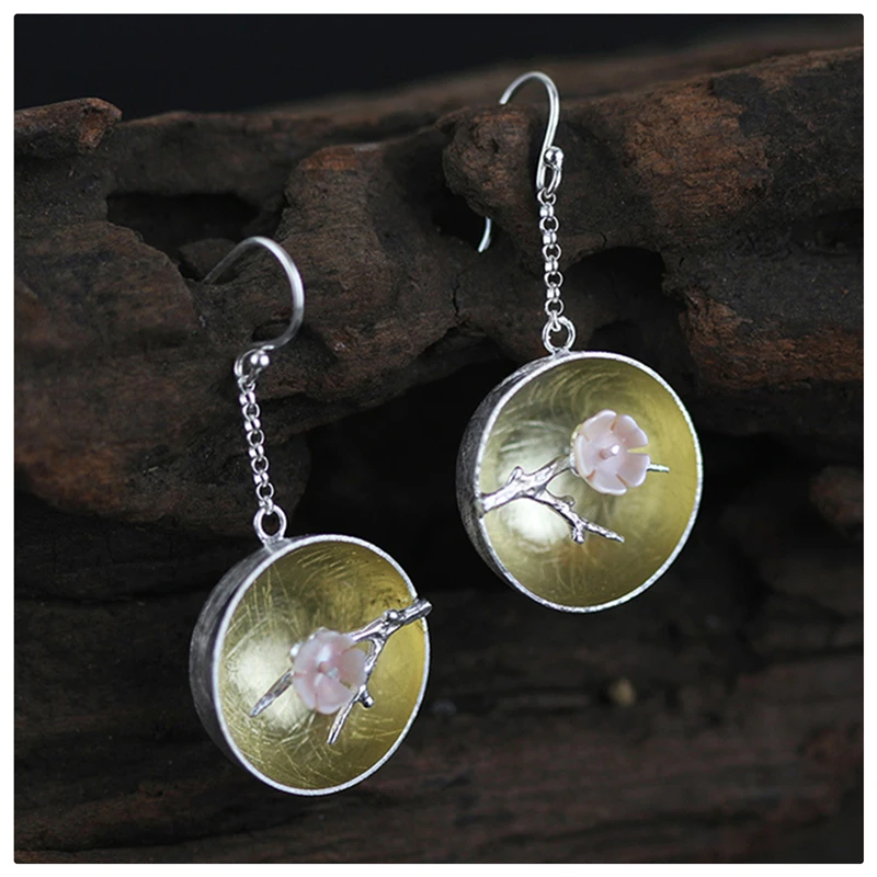 Женские винтажные серьги-капельки INATURE из стерлингового серебра 925 пробы с