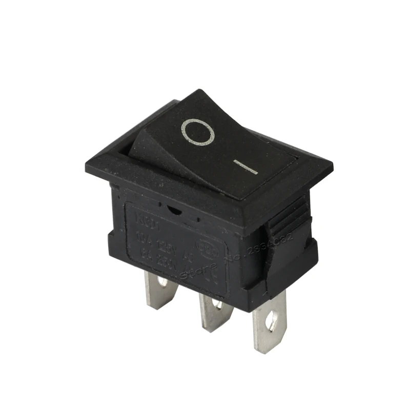 3 штифта 6A/250VAC 10А/125VAC SPDT кулисный переключатель лодки 2 положения файла ВКЛ ВЫКЛ