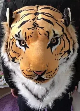 Высокое качество 3D голова тигра Рюкзак Мультфильм Белый для женщин мужчин повседневные Рюкзаки для путешествий Детские сумки Bolsas - Цвет: A style