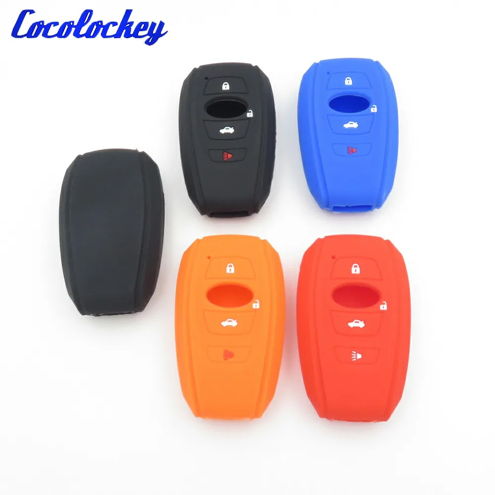 

Cocolockey Smart Key Case Silicone Car Key Cover for SUBARU Impreza Legacy Outback XV Fob Car Styling 4Buttons 2pcs/lots