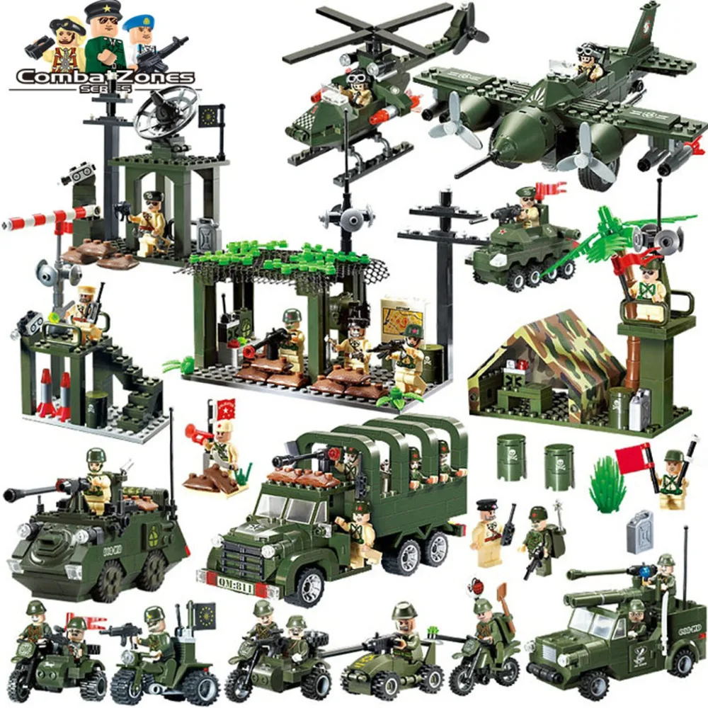 Просветите военный развивающие игрушки строительных блоков для детей Подарки