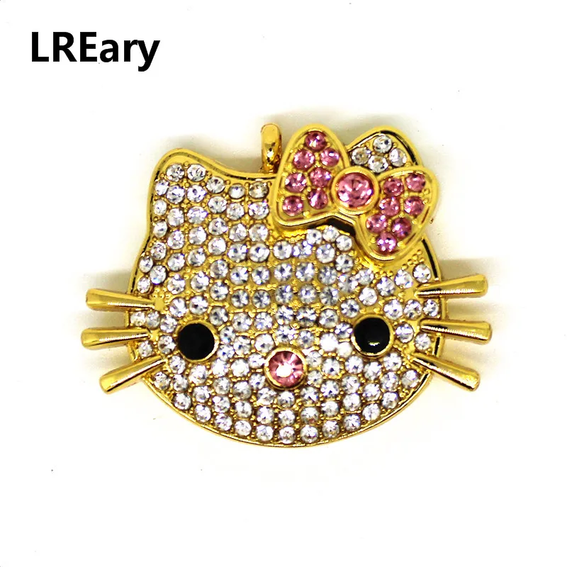 Флеш-диск USB 2,0 Кристалл hello kitty U диск 4 ГБ 8 ГБ 16 ГБ 32 ГБ 64 ГБ кошка Флешка креативные ювелирные изделия Флешка карта памяти подарок