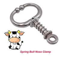 livestock cattle stainless steel bull spring nose clamp cow nose plier farm animal cattle horse feeding equipment