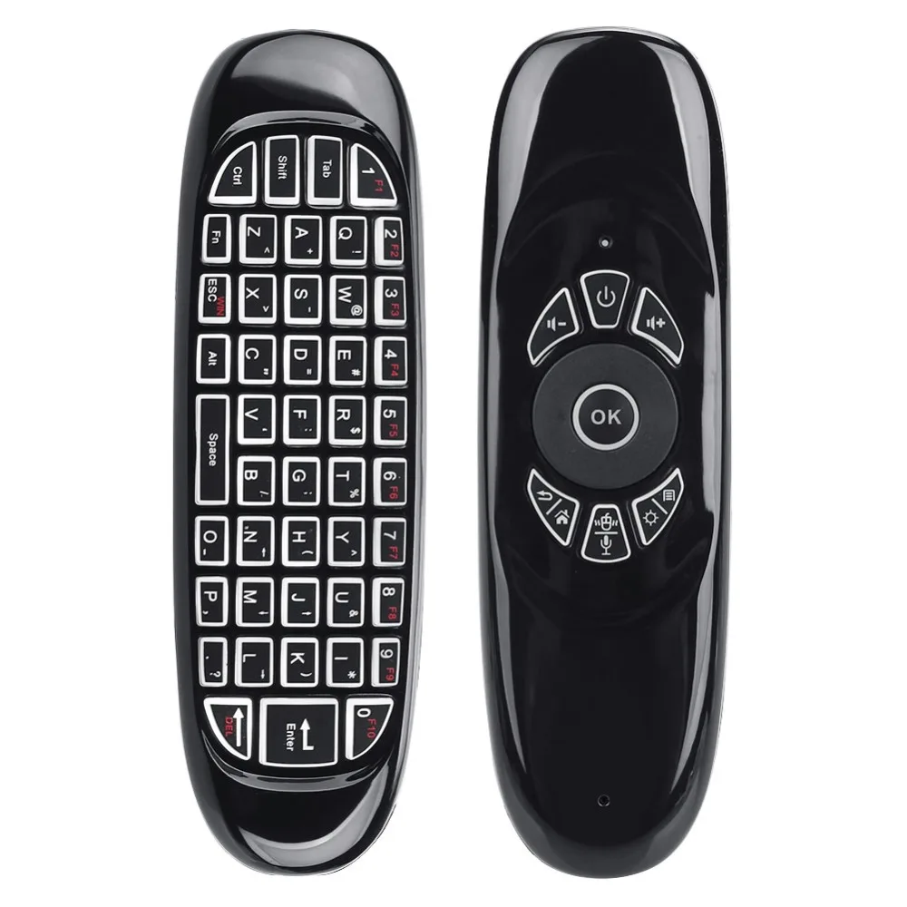 Беспроводная мини клавиатура Air Mouse C120 с подсветкой 7 видов цветов 2 4G для Android TV Box