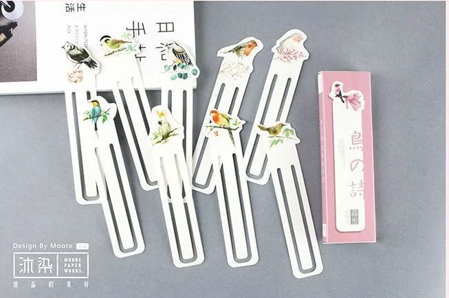 30 шт. различных птиц закладки Бумага Клип для книг маркер канцелярских товаров