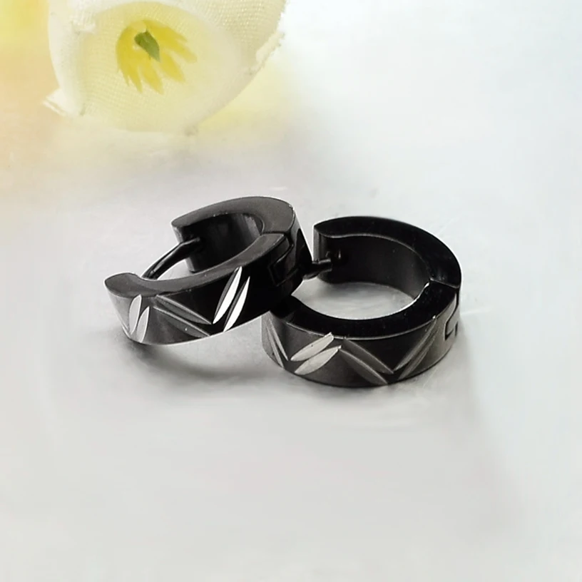 Dolaime 1 pair men hiphop piercing stud earrings for student personality stainless steel boyfriends birthday gift jewelry | Украшения и