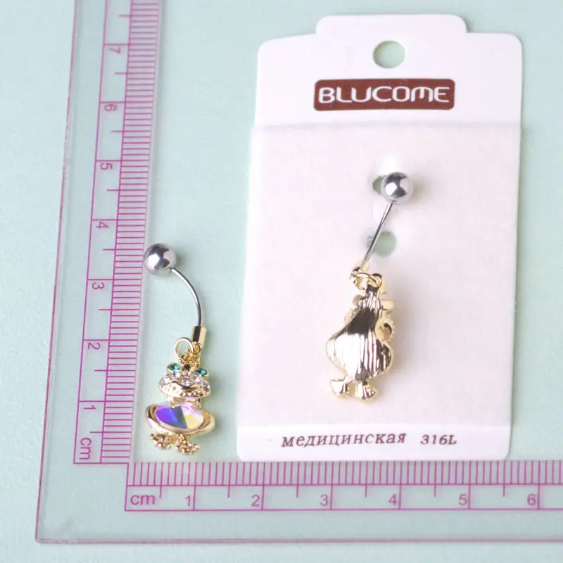 Кольцо стразы из хирургической стали для пирсинга живота 16 г 1 2 мм|piercing belly button|belly