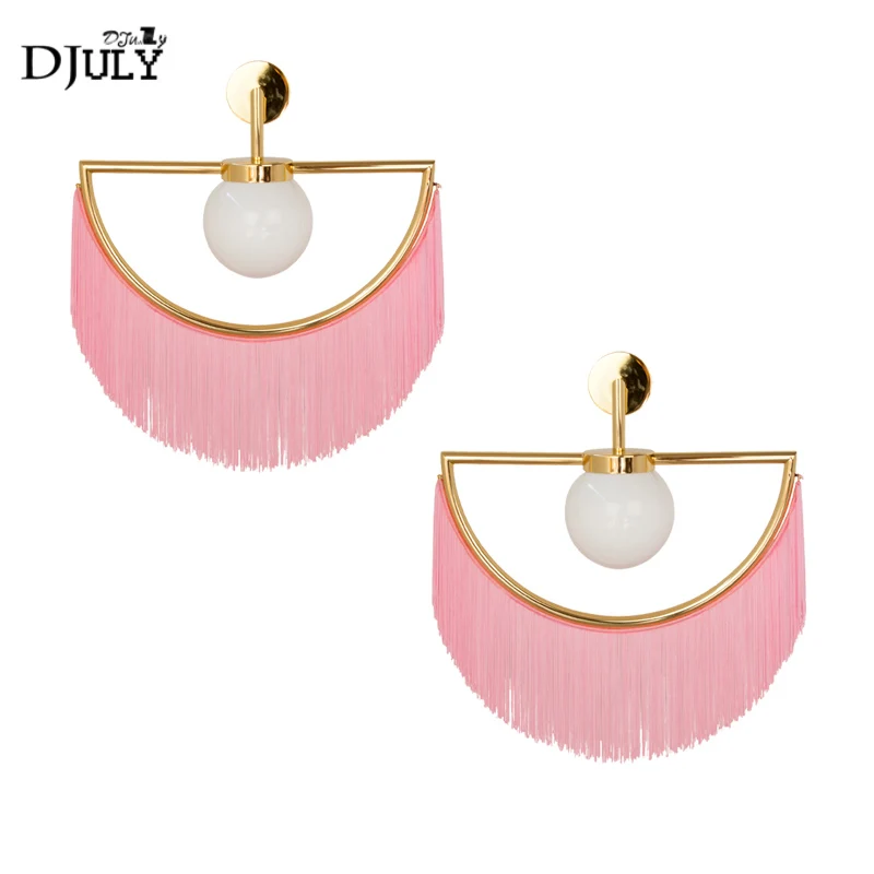 Скандинавский дизайнерский настенный светильник с кисточками и стеклянными