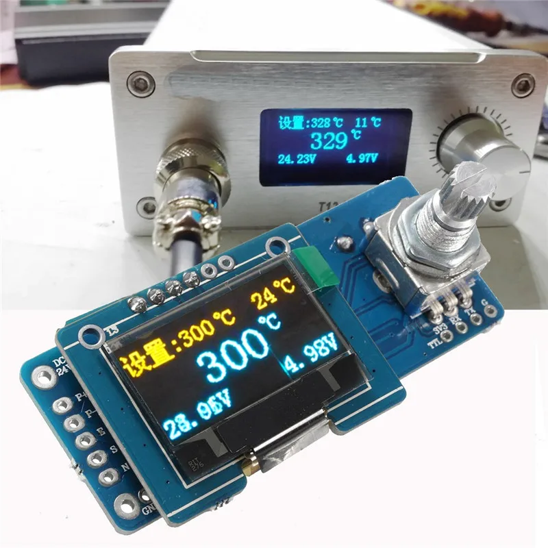 T12 температура STC Oled плата контроллера Электрический паяльник для HAKKO T12 Цифровой паяльник станция 23x58 мм