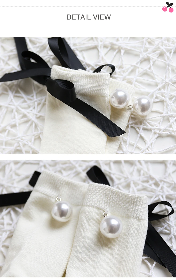 Детские гольфы для новорожденных девочек; длинные носки из хлопка с милым бантом для девочек; сезон осень-От 0 до 7 лет