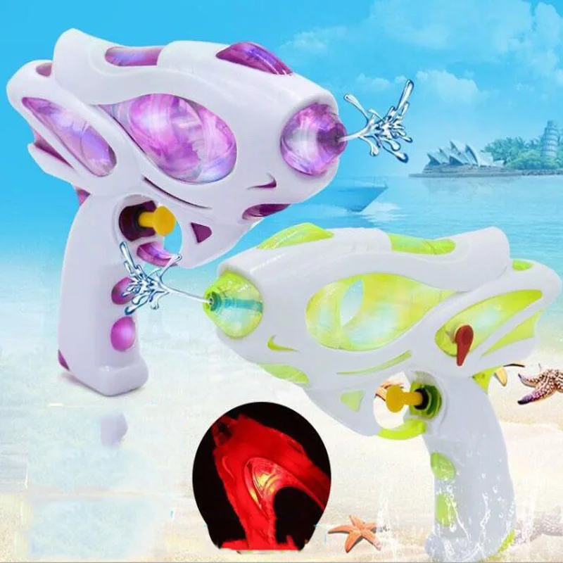 Summer Outdoor Beach Play Water Shining Gun Toy Cartoon Cool Light Children Entertainment Spray | Игрушки и хобби