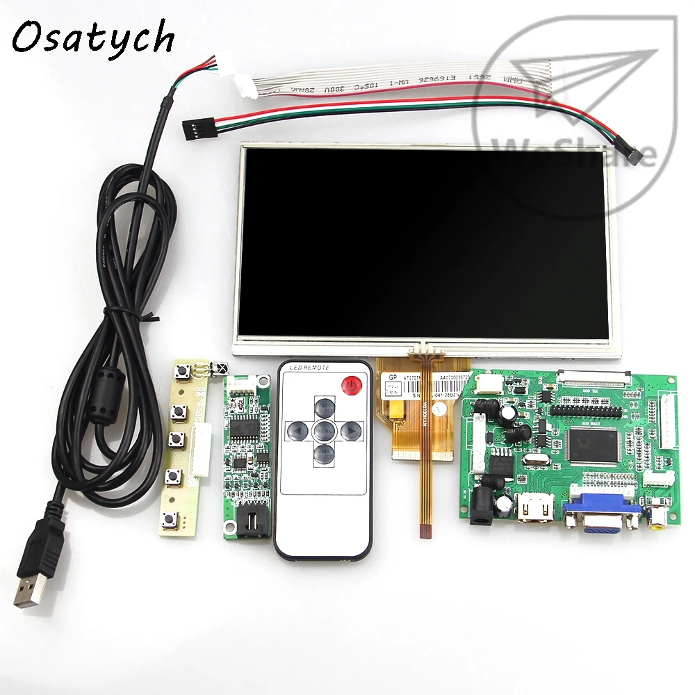 7 дюймов для Raspberry Pi LCD сенсорный экран дисплей TFT монитор AT070TN92 с сенсорным экраном