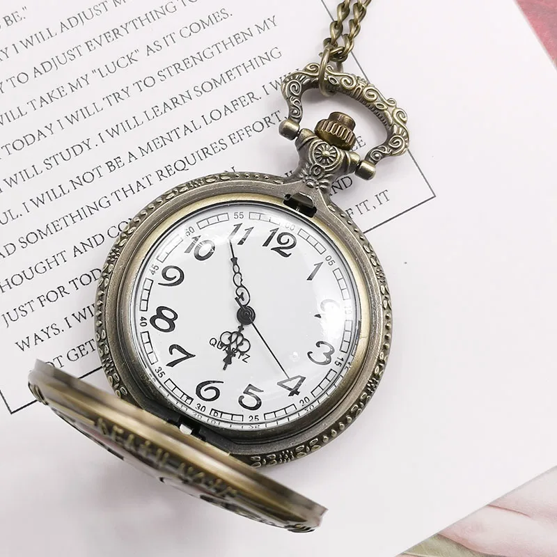 Новая мода Death Note кварцевые карманные часы ретро машинное оборудование белый