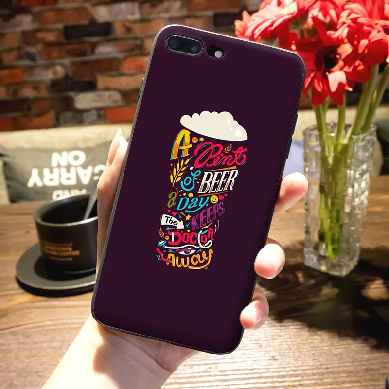 7 MaiYaCa, мягкий чехол для телефона из ТПУ с рисунком медведя и вина для iPhone 8, 7, 6, 6S Plus, X, 10, 5, 5S, SE, 11pro max, чехол - Цвет: 7