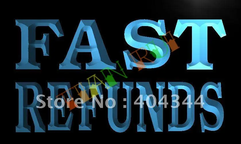 

LB302- Fast Refunds Tax Services LED Neon Light Sign