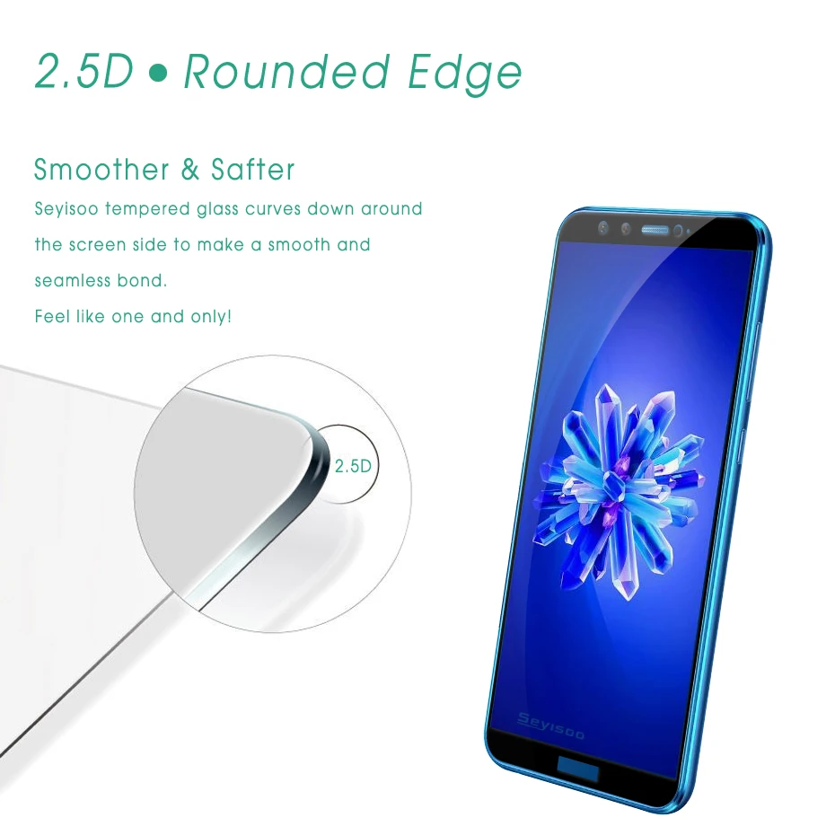 [2 Упак.] Оригинальная защитная пленка для экрана из закаленного стекла Seyisoo 2.5D Huawei