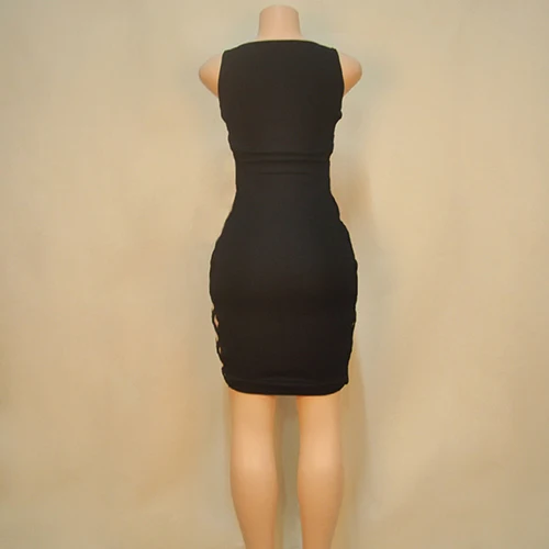 Для женщин пикантные Bodycon сторона крестообразная шнуровка Открытое платье Night Party