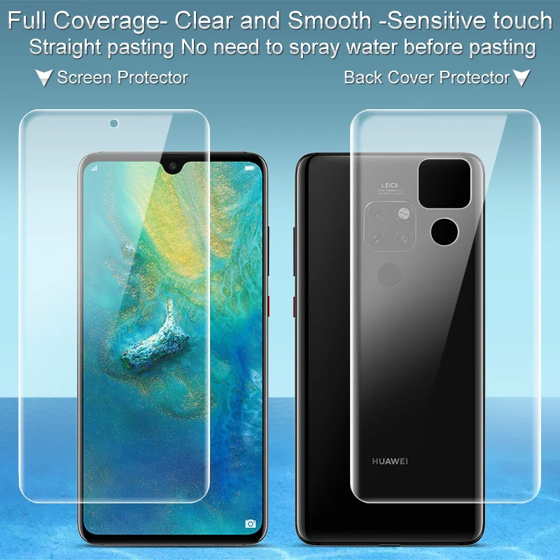 Imak Гидрогелевая пленка 3 III для huawei mate 20 Pro Lite задняя Передняя Задняя Защитная Прозрачная Олеофобная пленка
