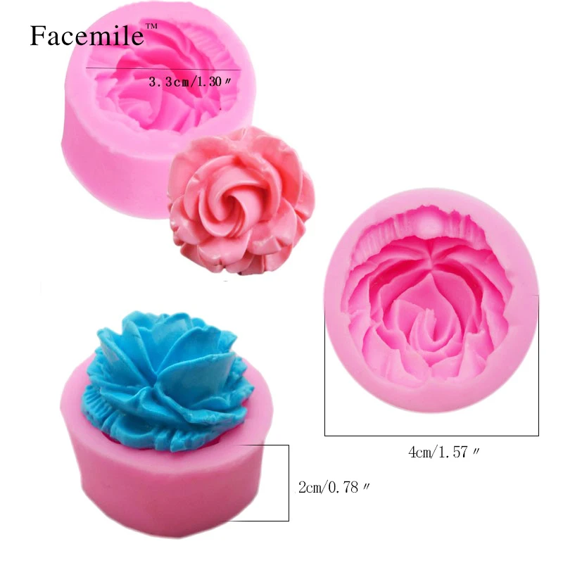 3D силиконовая форма в виде цветка розы помадные подарочные украшения Шоколадное