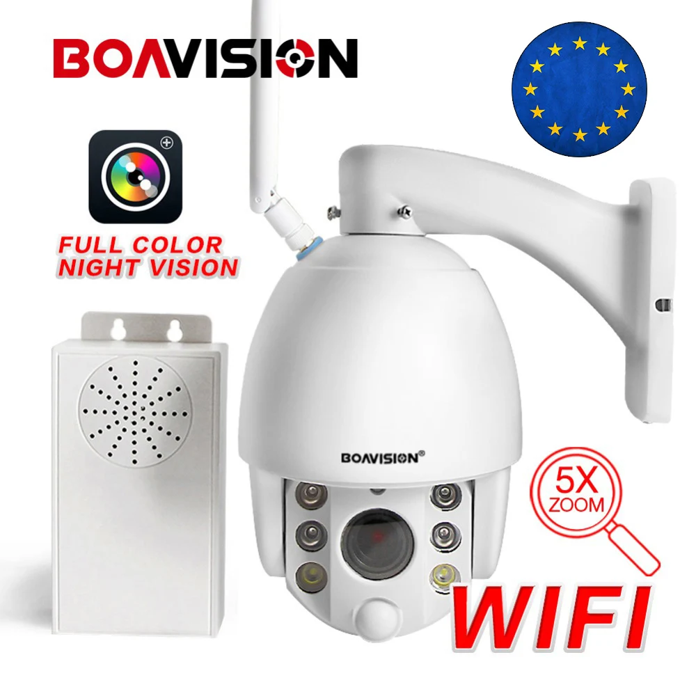 1080P Беспроводная PTZ IP камера Wi-Fi 5X 10X Zoom радар Обнаружение полноцветный ночной вид Аудио ток динамик CCTV безопасности Видео камера s