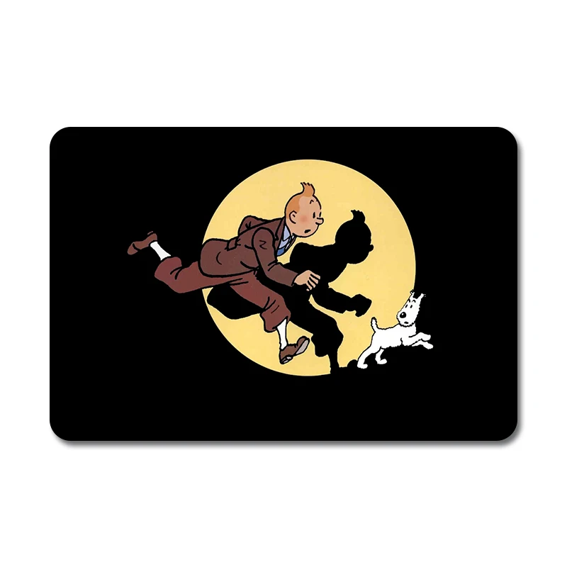 Приключения Тинтина мультфильм аниме крутой дизайн природа резиновый коврик для
