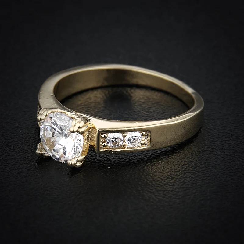 Обручальные кольца для женщин высокое качество Мода 2017 золотого цвета