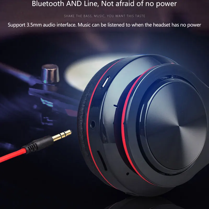 Новые беспроводные наушники с басами стереогарнитура микрофоном Поддержка