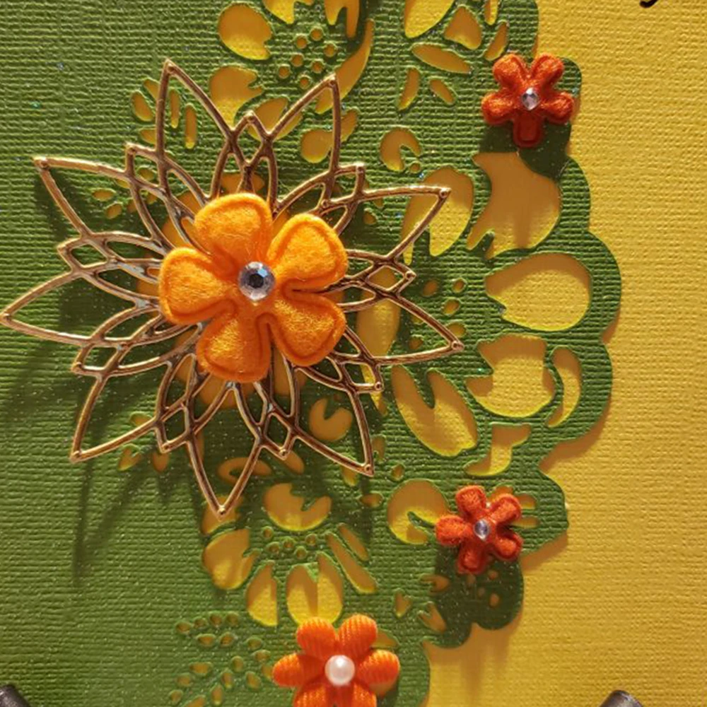 Два цветка рамка из углеродистой стали шаблон для резки металла штампы карты DIY