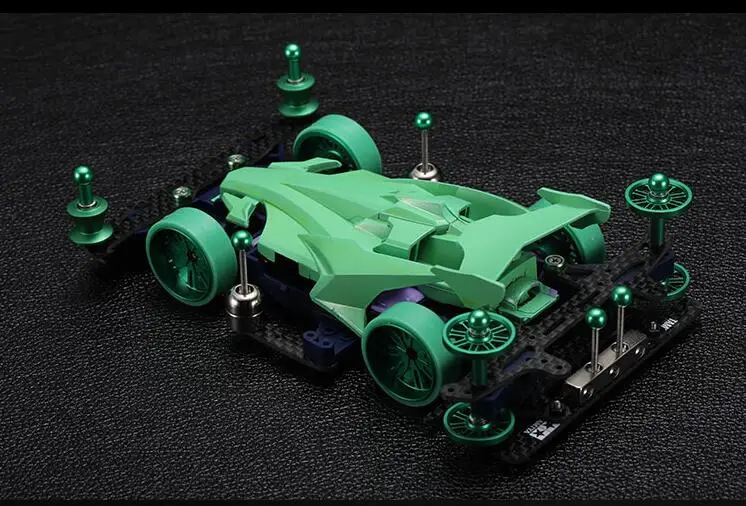 MA шасси MK2 1/32 Tamiya мини 4WD гоночный автомобиль модели с Self Made обновления Запчасти комплект(не собирается - Цвет: green