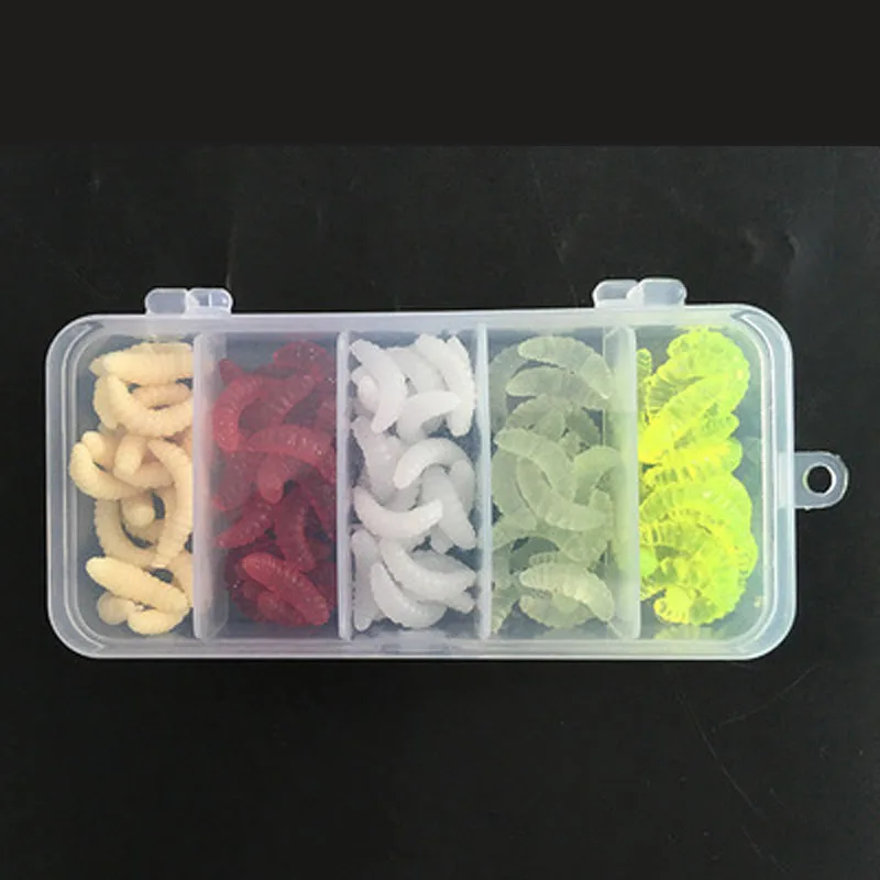 125PC 2cm Small Hand Pole Bait Fishing Lure Set Soft Bread Bug Bionic Worm Artificial Lures Pesca | Спорт и развлечения