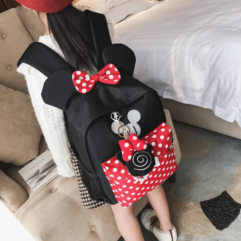 Disney, детские рюкзаки с Микки и Минни Маус, детские школьные сумки для мальчиков и девочек, милый рюкзак, полиэстеровый рюкзак для детского сада, Мультяшные сумки